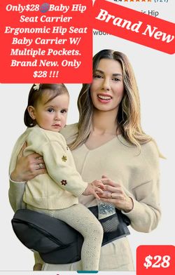 $28🌐Baby Hip Seat Carrier Ergonomic Hip Seat Baby Carrier W/ Multiple Pockets. Brand New. Only $28 !!!