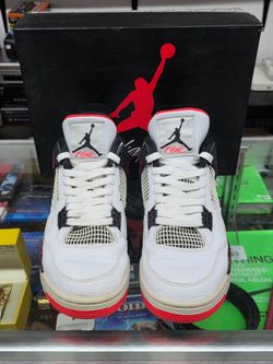 Nike Air Jordan 4 Retro Pale Citron Crimson Flight Nostalgia 308497-116 Size 10.5