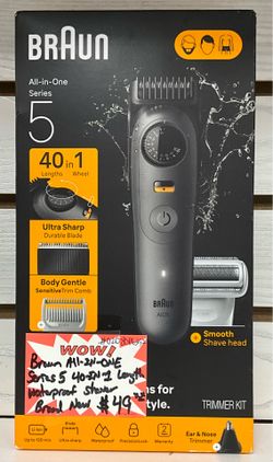 Braun All-in-One Series 5 40-in-1 Length Waterproof Shaver Brand New
