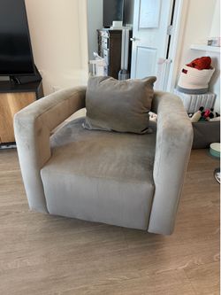 Gray Armchair (360 degree swivel)