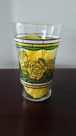 Whataburger Yellow Rose Glass