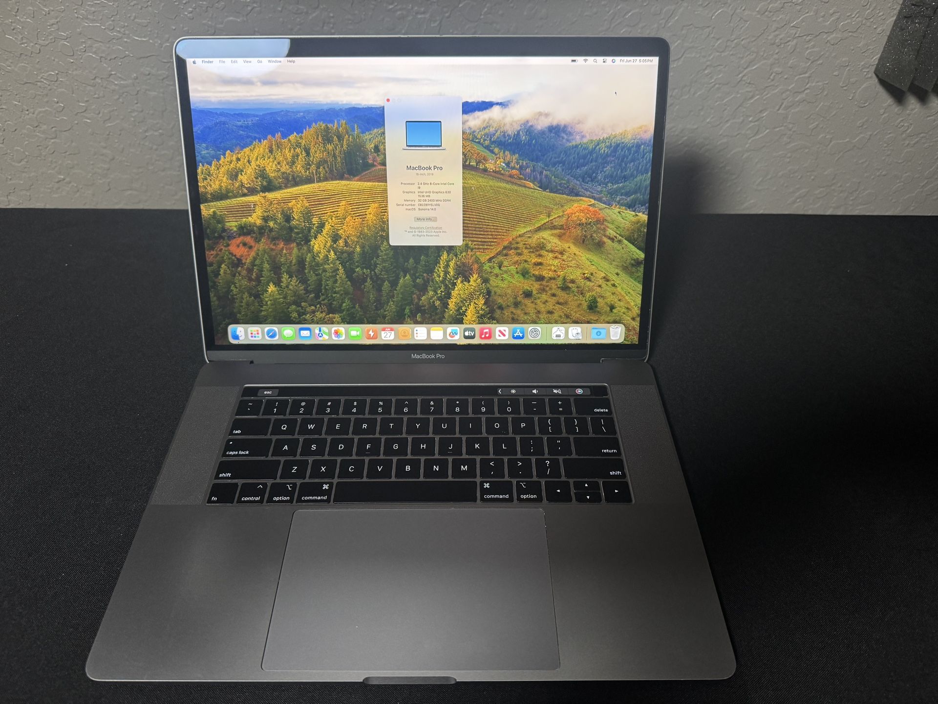 Apple MacBook Pro 15” 2.4GHZ 32GB 512GB Space Grey 2019