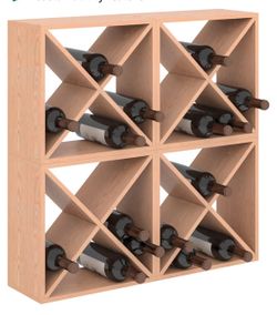 Set of 4 wooden wine rack 96 bottle holder