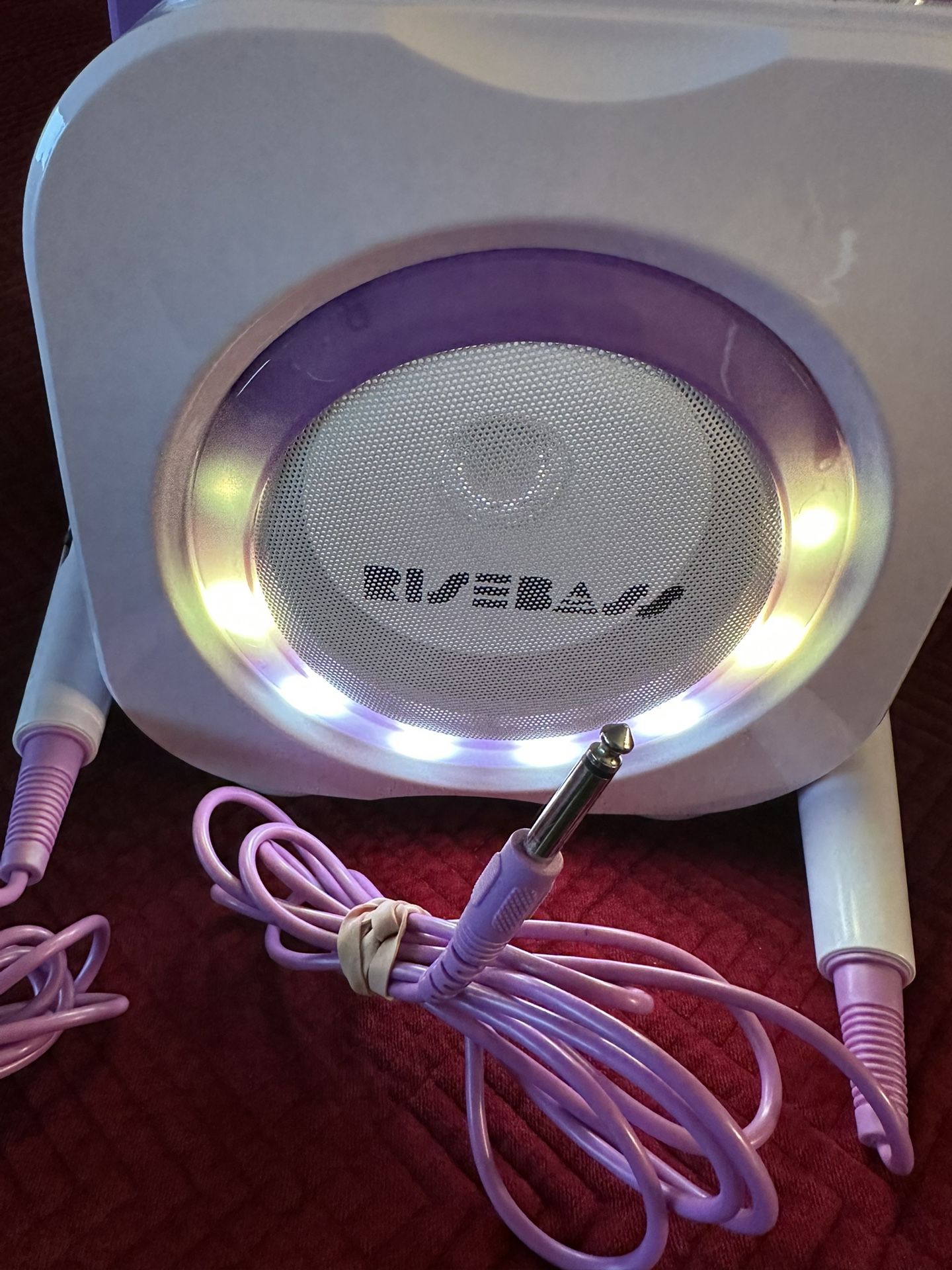 Risebass Karaoke Machine with 2 Microphones, Bluetooth Portable Wireless Karaoke