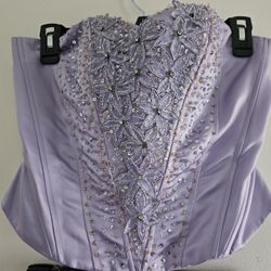 Elegant Soft Lavender Formal Gown. 