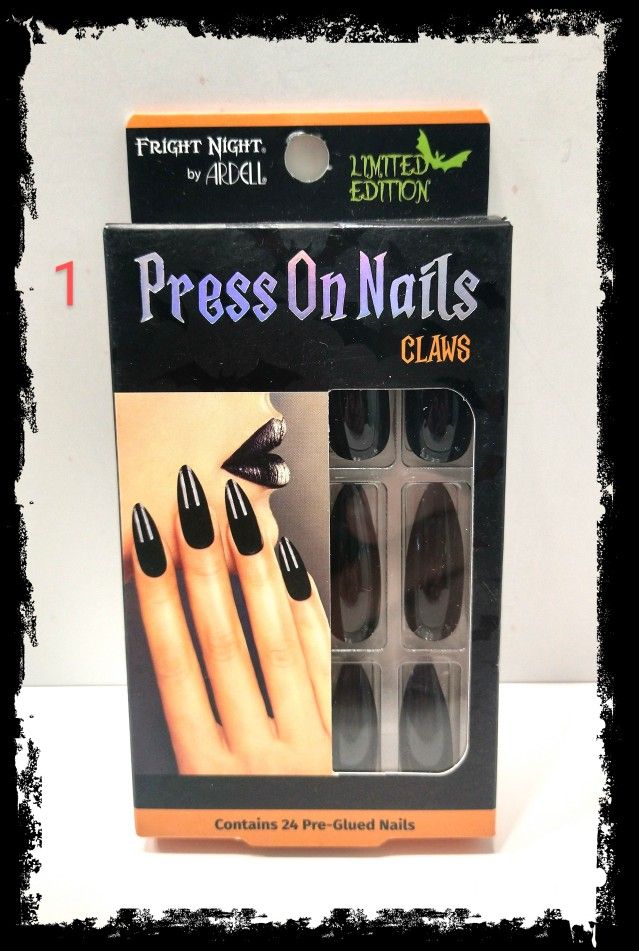 ☠️ Fright Night - CLAWS ☠️ Black ~ Limited Edition ~ Press On Nails *NIB*