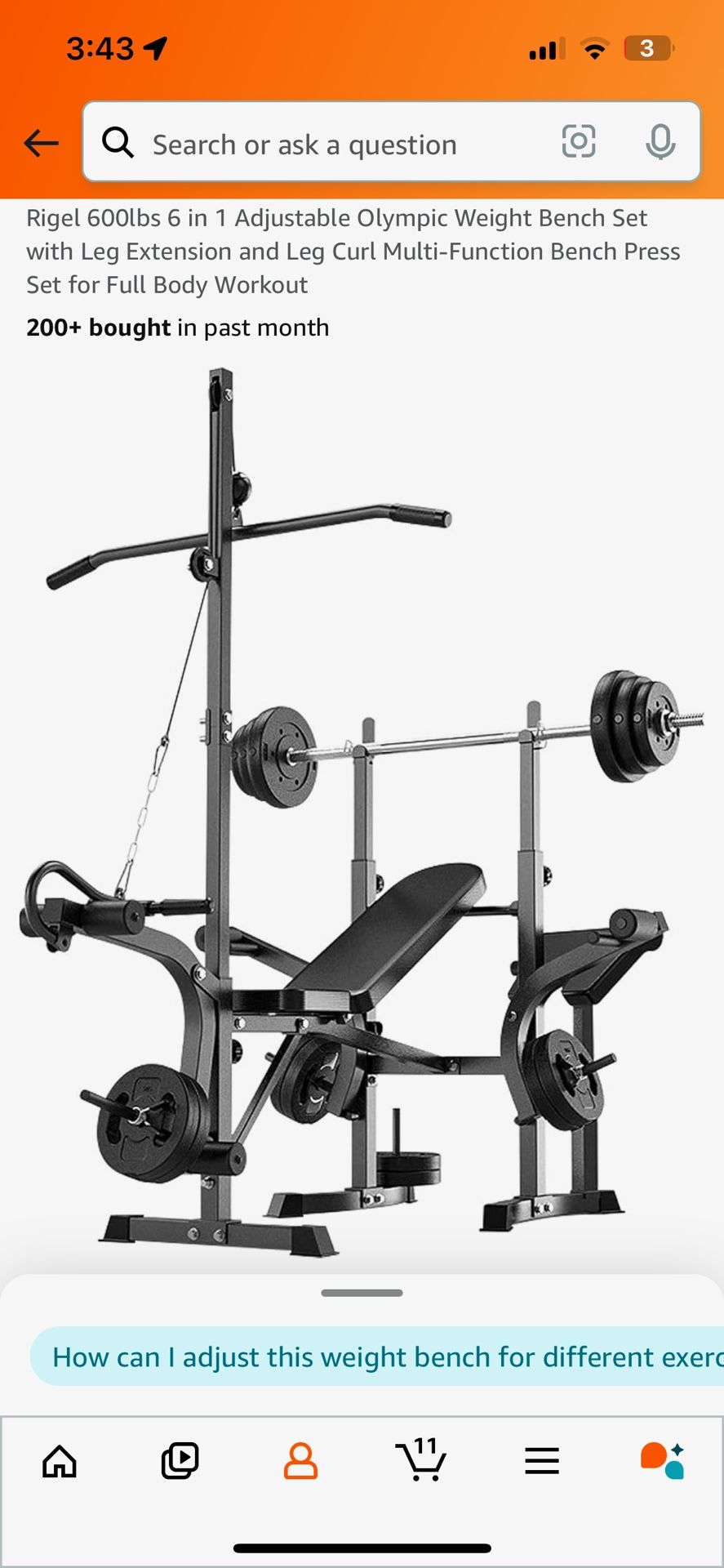 Weight Bench Set (Weights Not Included)