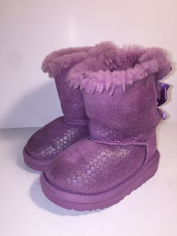UGG toddler sz 6 girls purple boots shoes NWOT