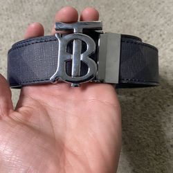Burberry Belt Check And Leather