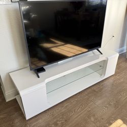 White Lacquer Entertainment Center