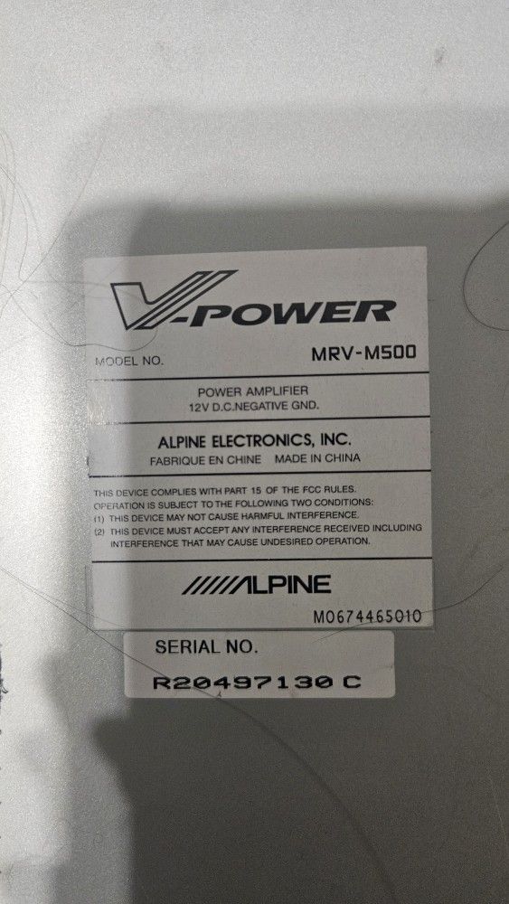 Alpine Subwoofer and Amplificator