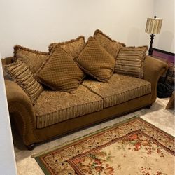 Victorian Style Sofa and Loveseat