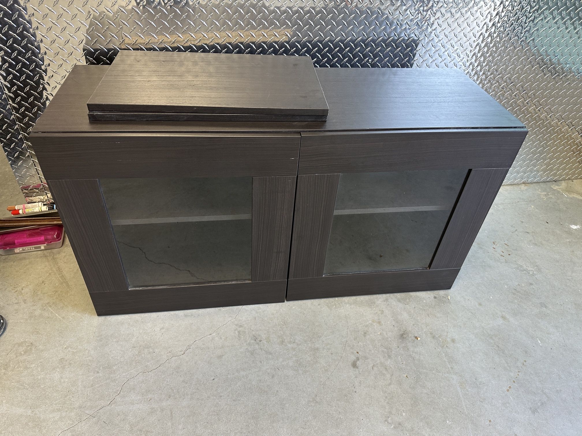 IKEA Cabinet Glass Door 2 Adjustable Shelf