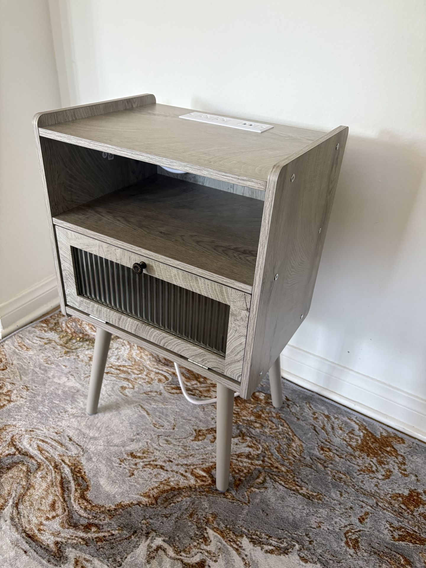 1 Grey End Table Side Table