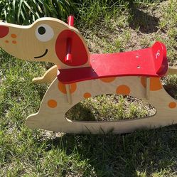 Hape Rock & Ride Wooden Puppy