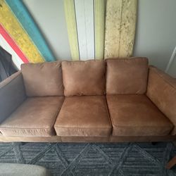 Light Brown Leather Couch  