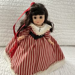 Vintage Madame Alexander Little Women "Jo" Red & White Stripe Dress.