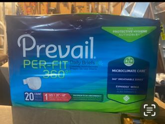 Reduced To $2 Ea ! Prevail Per-Fit 360 Incontinence Briefs And 