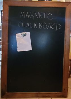 Large framed magnetic chalkboard