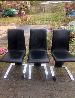 3 Leather Chairs