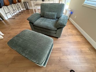 52-in W Modern Celadon Accent Armchair