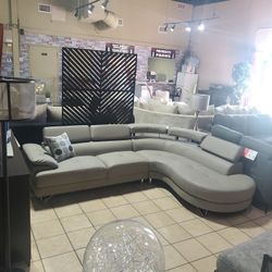 Modern Grey Sectional