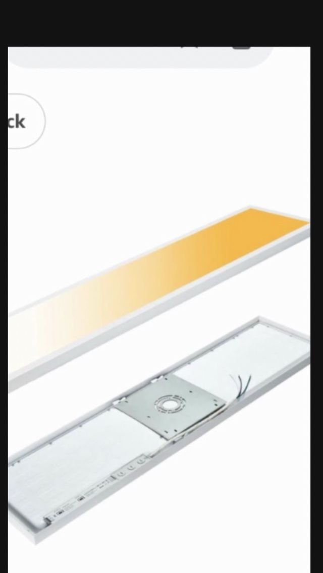 2 1x4 LED Flat Panel Light Flush Mount 2 Pack, 3000K/4000K/5000K Selectable, Ultra-Thin Surface Mount LED Ceiling Light for Kitchen, Triac Dimmable, B