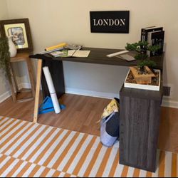 Modern L-Shaped Computer Desk For Home Office or Craft Table 