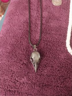 Raven skull pendant