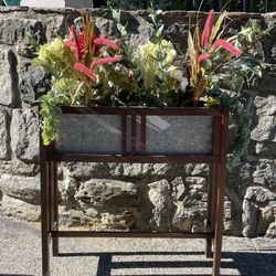 Planter stand mission style