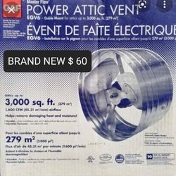 Brand New Power Attic Vent MODEL ERV6/ EGV6 // $ 6