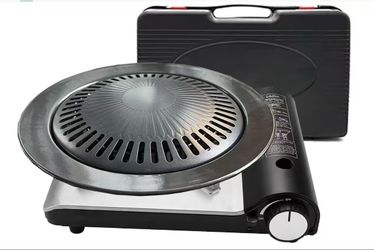 Portable Butane Stove with Grill Plate and Carry Case