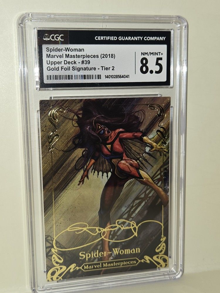 Spider-Woman Marvel Masterpieces (2018) Upper Deck - #39

Gold Foil Signature - Tier 2
