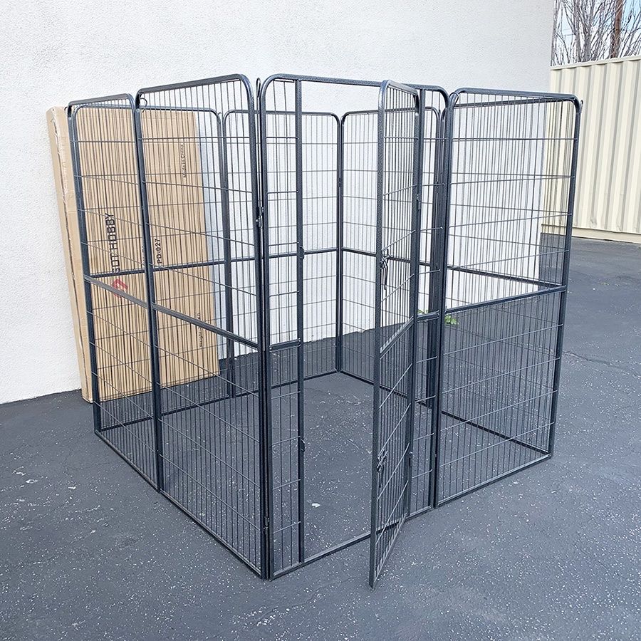 (NEW) $145 Heavy Duty 5x5x5ft Tall 8-Panel Pet Playpen Dog Crate Kennel Exercise Cage Fence 