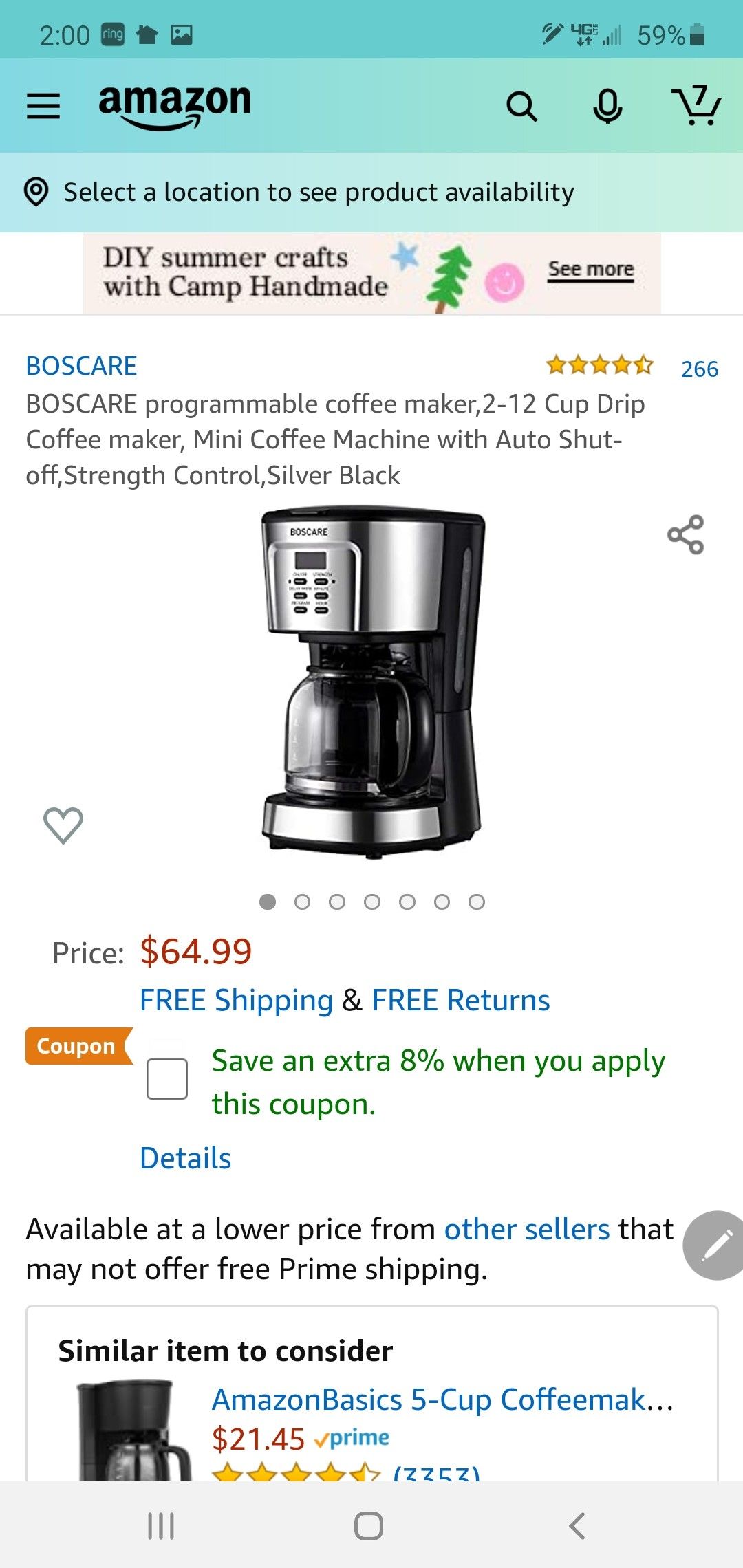 New coffee maker