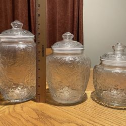 Princess House Fantasia 3 PC Crystal Canister Set  $60