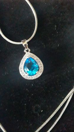 Necklace Austrian Blue Jewelry
