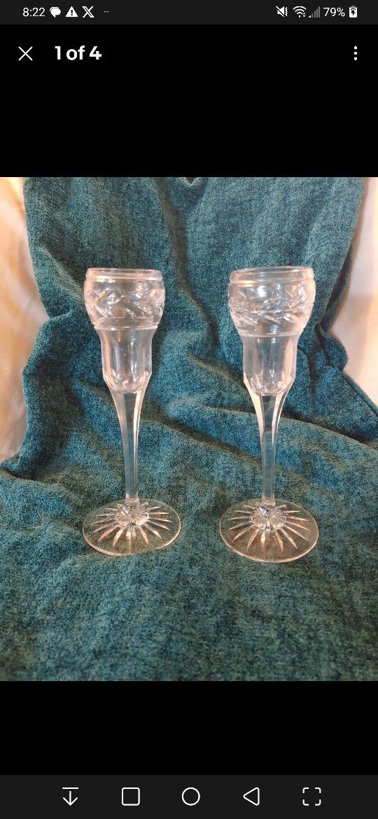 Vintage Waterford Crystal Candle Stick Holders
