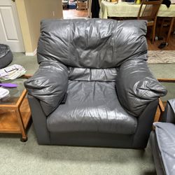 Leather Couch And Chair Like New 