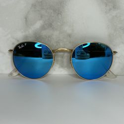 Ray Bans Round Metal Polarized Sunglasses 