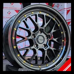 Brand New 18" TL TRB 5x114.3 Gloss Black Wheels
