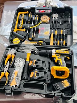 Brand New Cordless Drill Tool Kit with 2 Batteries & Complete Accessories