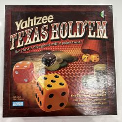 Yahtzee Texas Hold’em Poker Dice Game Hasbro Parker Brothers 2004 Complete