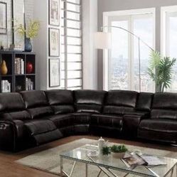 Brand New Black Power Motion Sectional with USB Docks