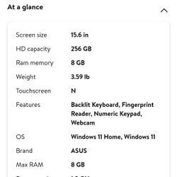 ASUS Viviobook 15in Laptop 