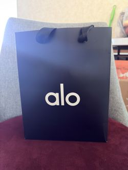 Alo Empty Black Gift Bag-10”x 8”x4”