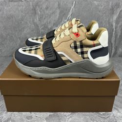 Burberry Ramsey Vintage Check Suede Leather 