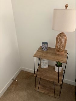 Side table and lamp