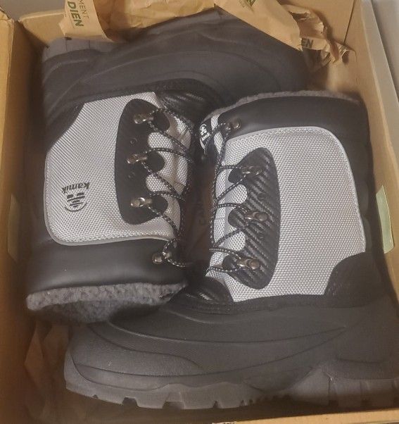 Kamik Gray And Black Winter Boots