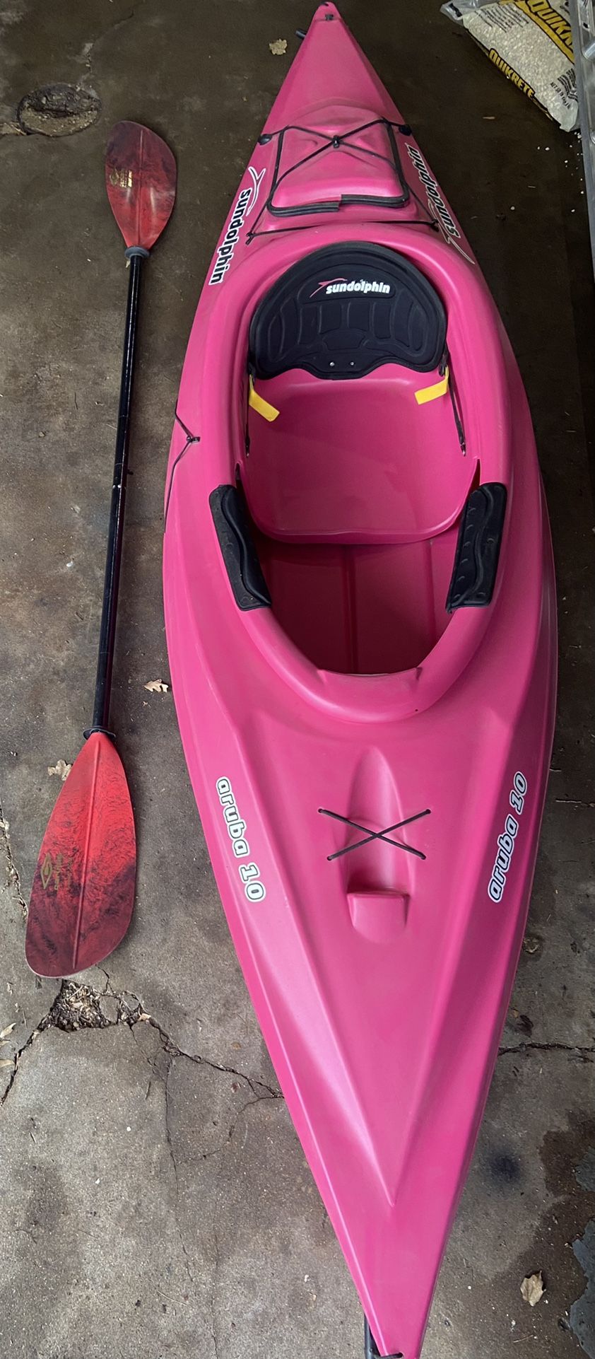 Farm & Fleet Sundolphin Pink Kayak w/an Onboard Storage Cubby… Includes Paddle